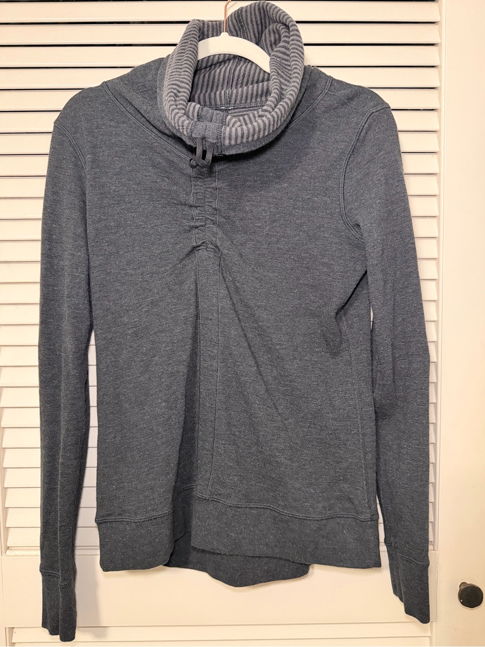 lululemon Reversible Heather Gray Sweater - Size Small